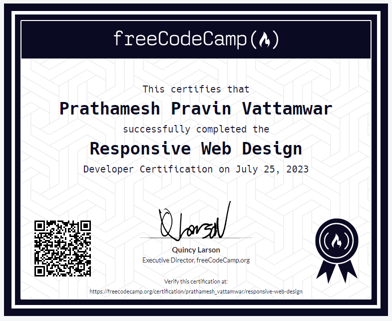 Responsive Web Design Certificate